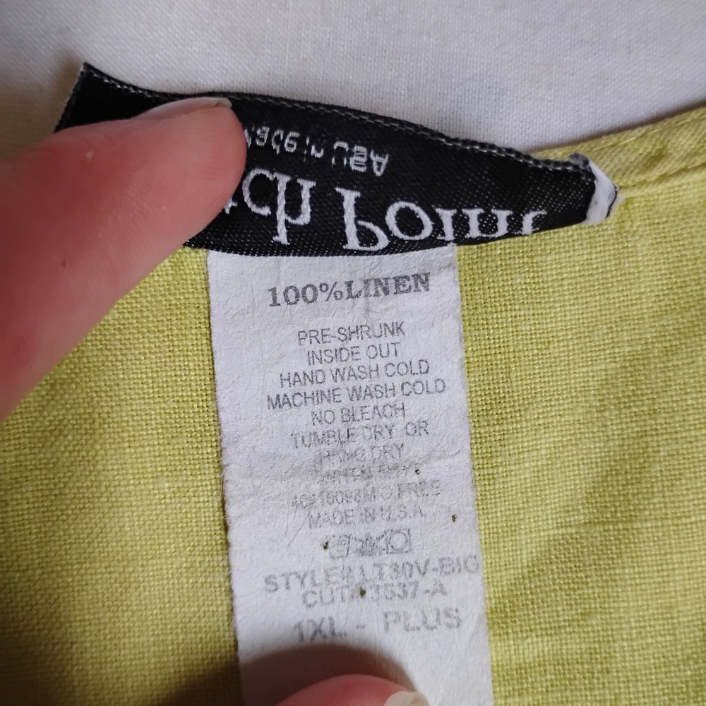 Match Point USA Top 1x Linen Shell Capsule Layering Artsy Lagenlook Office - Picture 4 of 10